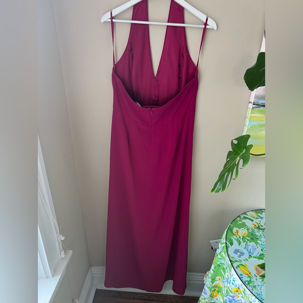 Elegant Pink Halter Maxi Dress - Picture 4 of 6